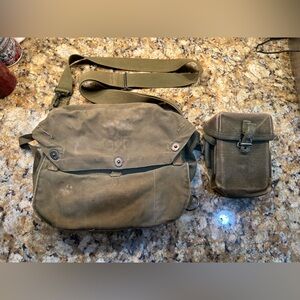 WWII Gas Mask Carrying Bag and Magazine Storage